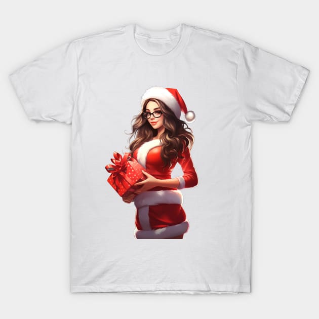 Mrs Claus T-Shirt by TooplesArt